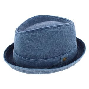 Epoch Hats Company Men's Washed Denim Cotton Fedora Hat